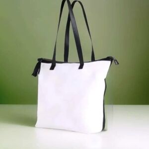 Walter Baker Carly Tote Shoulder Bag Overnight Travel Purse duffel White  Black